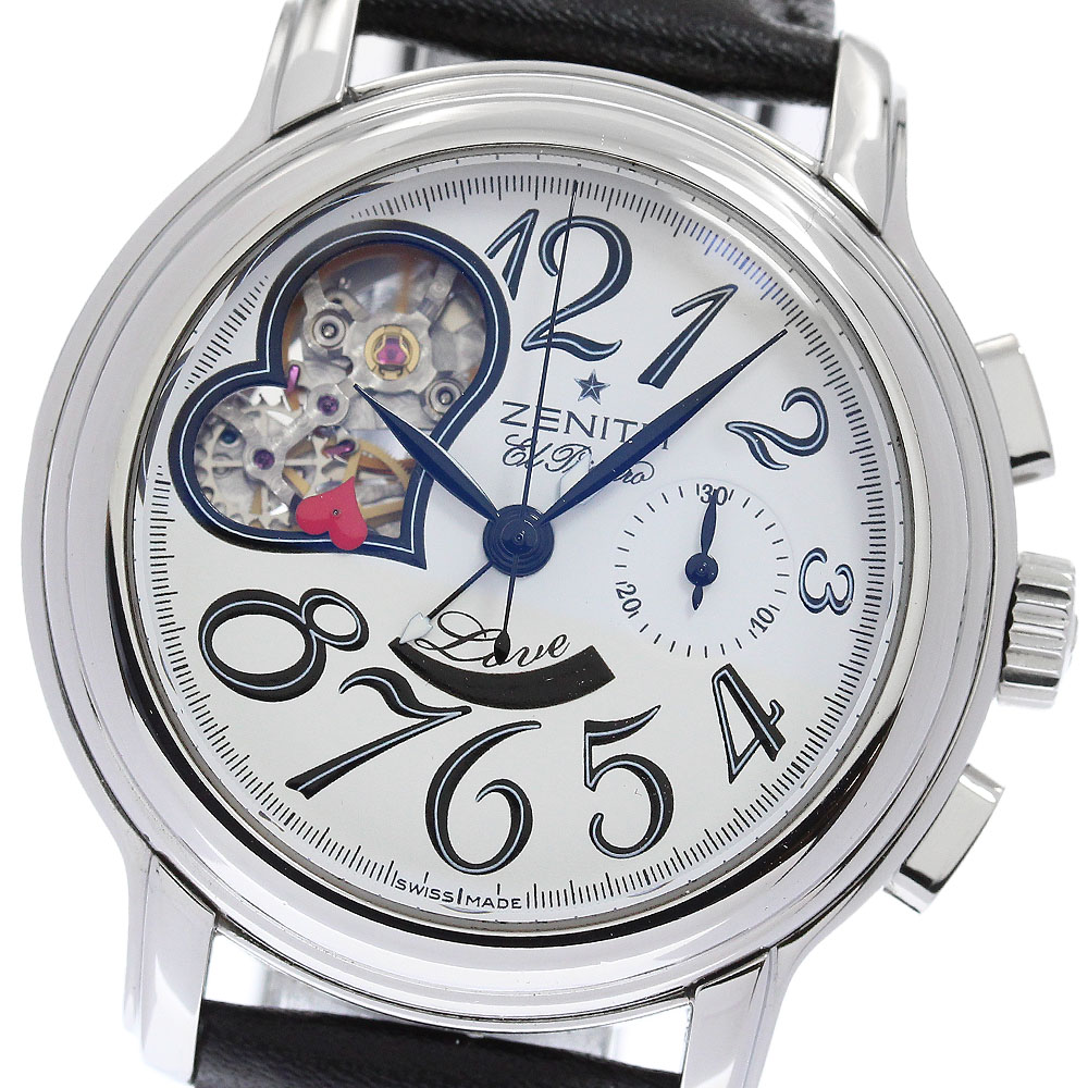 ゼニス ZENITH 03.1230.4021 エルプリメロ クロノマスター オープンハート 自動巻き レディース 良品 箱付き_957693【中古】