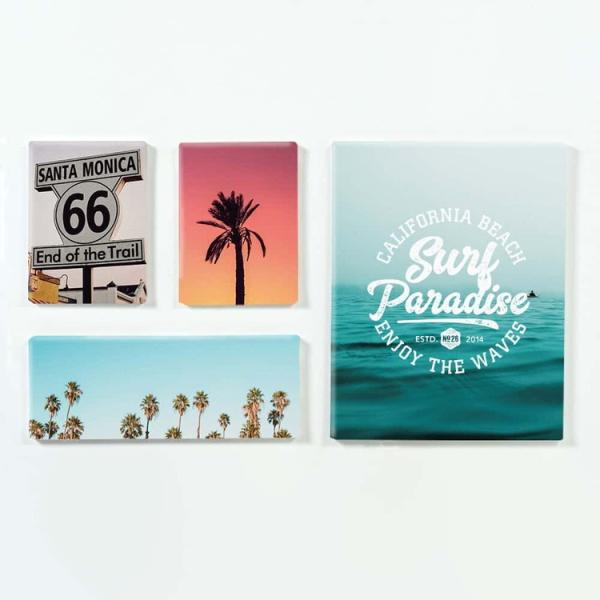 ファブリックパネル アートフレーム 飾り 情景 おしゃれ 壁掛け ウォールデコレーション ハワイ ビーチ 海 サーフィン 南国リゾート 4枚セット