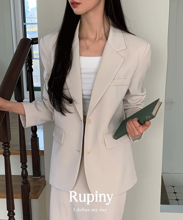 ルティーニ セットアップ スタンダード ベーシック ジャケット ベージュ 3color