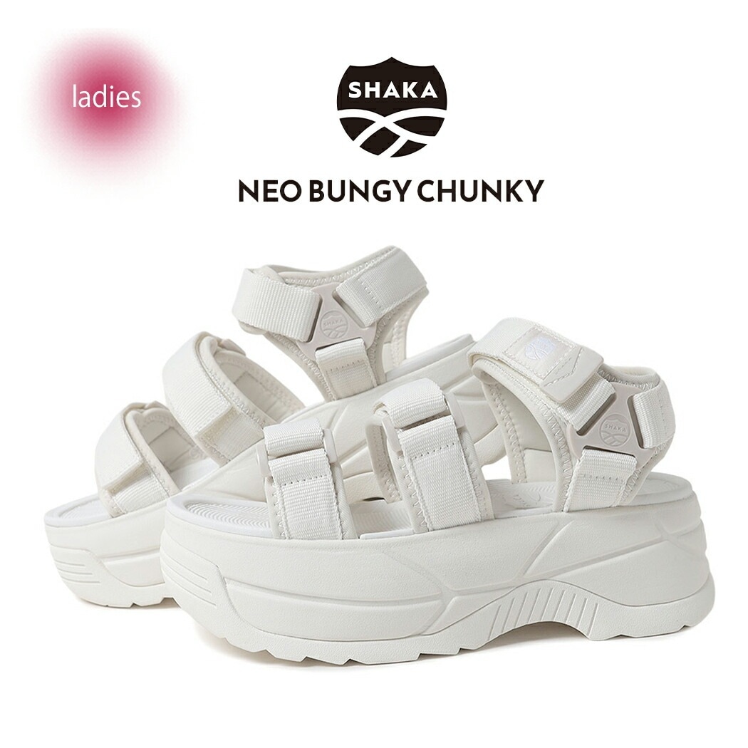SHAKA シャカ ネオバンジー チャンキー サンダル NEO BUNGY CHUNKY ALL LINEN ( リネン ベージュ 厚底 プラットフォーム レディース ウィメンズ SK-114 )