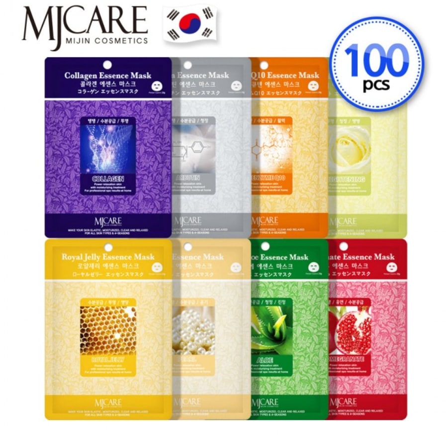 エッセンス マスクパック 100枚 (8種x10枚+20枚の構成) 1日1パック 人気販売1位