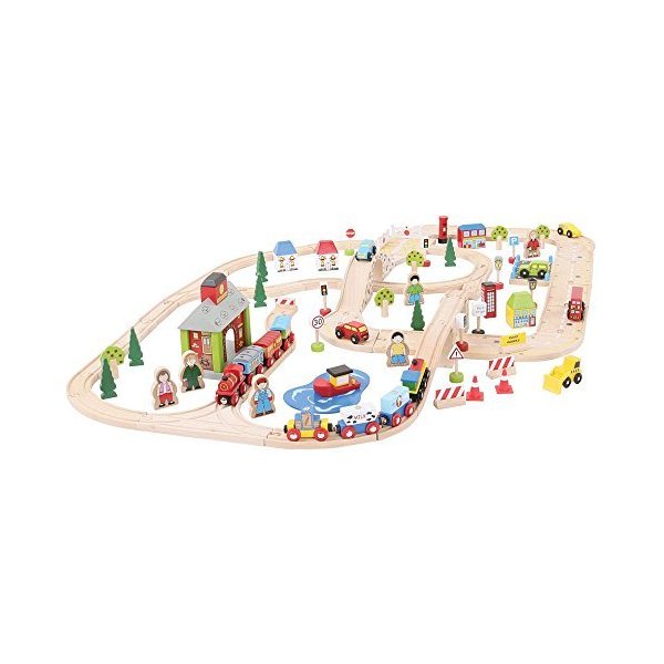 Bigjigs Rail BJT032 City Road and Railway Set 並行輸入品