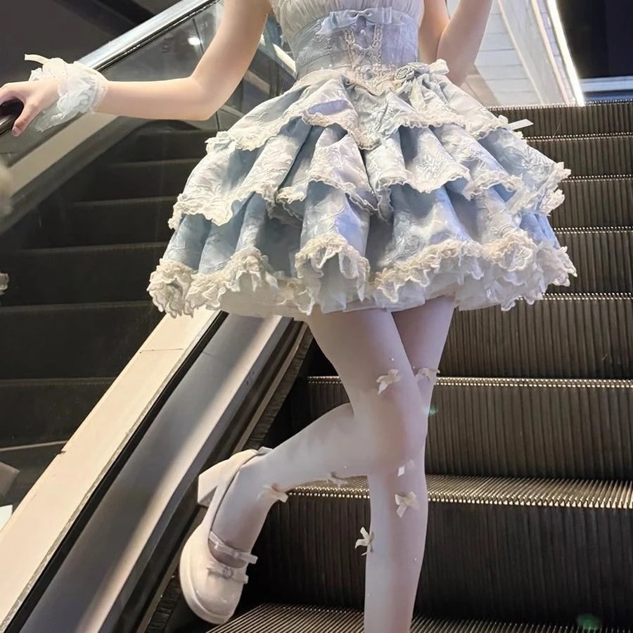 シルバームーンライガイロリータスタイル人形セクシーなスリングデイリードレスワンピースドレスドレス