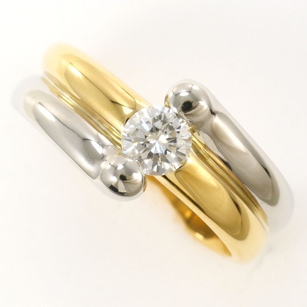 PT900 プラチナ リング 10.5号 ダイヤ 0.317 VS1 鑑定書 ジュエリー 中古