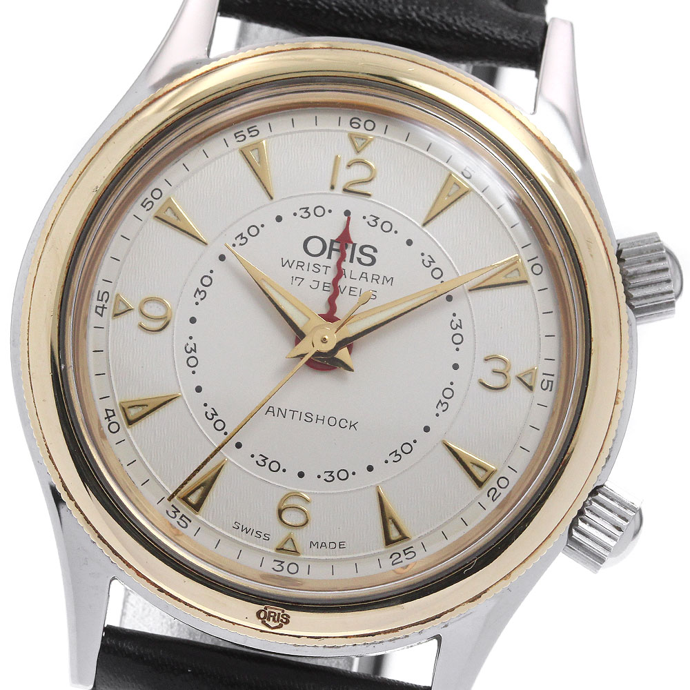 オリス ORIS 7451 アラーム 手巻き メンズ _835736【中古】