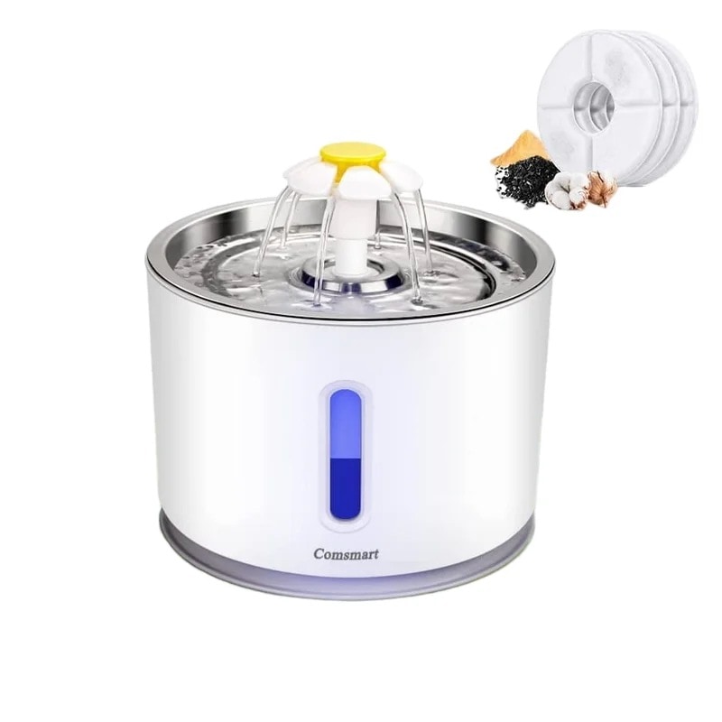 3営業日発送Atuban-猫用噴水 81oz/2.4l ペットの水交換用フィルター ステンレス鋼 自動飲用噴水 猫用 9,312円