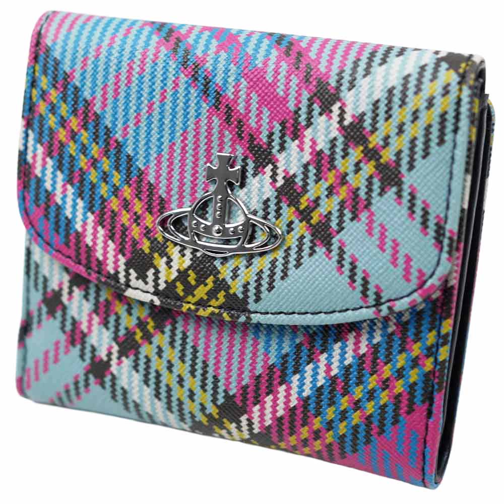 ヴィヴィアンウエストウッド 財布 二つ折り財布 レディース チェック柄 マルチカラー MACANDY TARTAN Vivienne Westwood 51150003 S000V O102 5115