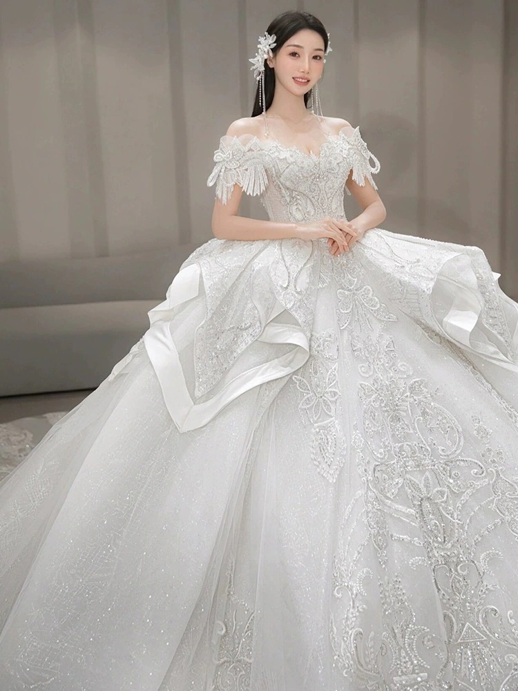 ウエディングドレス 森系 ロングドレス パーティードレス カジュアル ビーチフォト 前撮り 後撮り フォトウエディング 披露宴 結婚式 演奏会 発表会