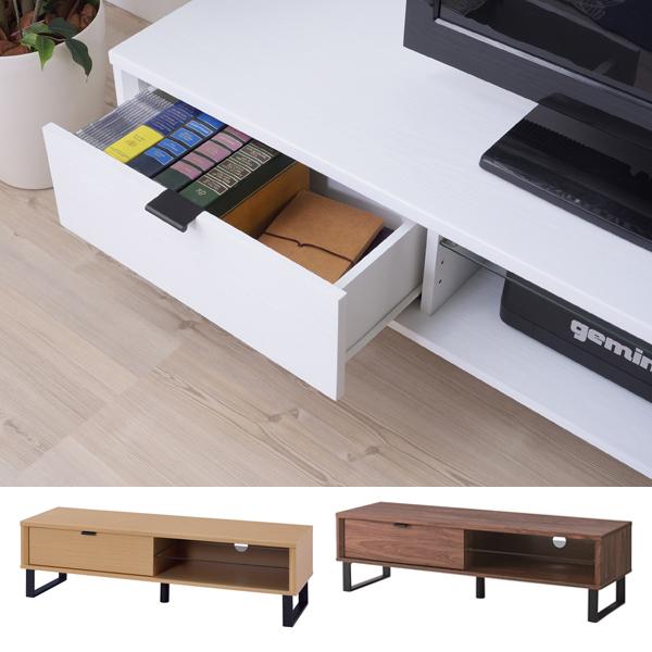 テレビ台 テレビボード ローボード TV台 TVボード 引き出し オープンラック ガラス棚 可動棚 ナチュラル ブラウン 茶色 ホワイト 白 おしゃれ 北欧 カジュアル