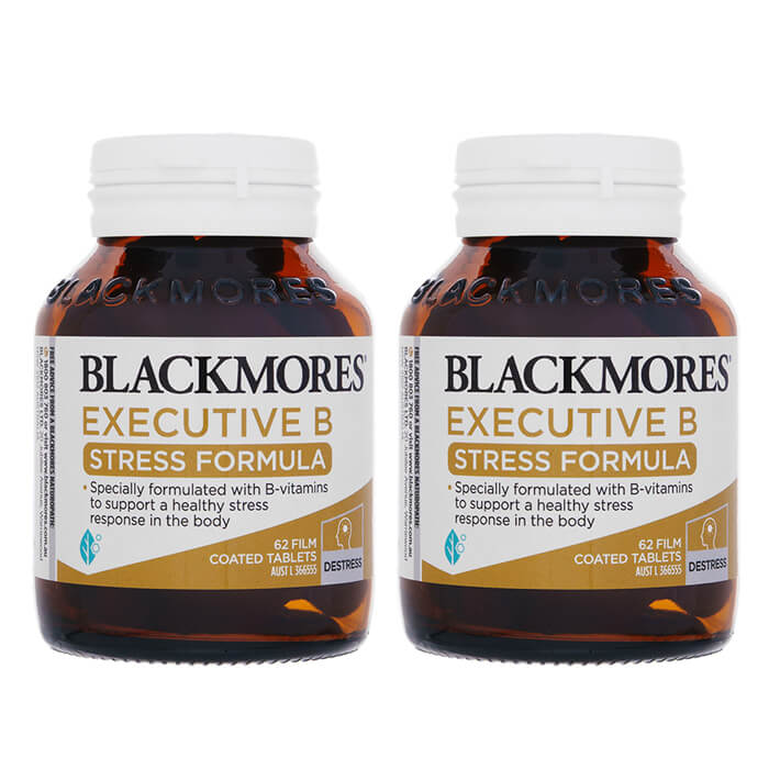 エグゼクティブBストレスフォーミュラー 62錠 2本 ブラックモアズ Blackmores Executive B Stress Formula 海外直送日時指定不可 ヤマト国際便発送