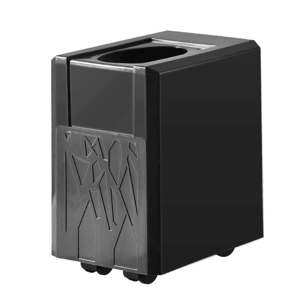 ごみ箱ダストボックス キッチン リビング 洗面所 ゴミ箱缶詰プラスチック机の上のゴミ箱のプラスチック台所ホームオフィス寝室そしてデスクのためのゴミ箱 ゴミ箱垃圾桶ごみ箱車用ゴミ箱(Black