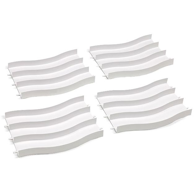 タミヤ ミニ四駆 ジャパンカップ ジュニアサーキット ウェーブ（白）4枚セット【69575】 ミニ四駆 T 69575 ジュニアサーキット ウェーブ シロ