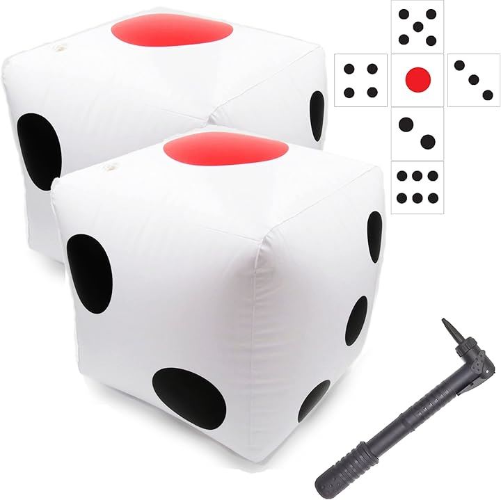 XPデザイン ジャンボサイコロ 大きいサイコロ ビーチボール 巨大 ビッグ 巨大ビーチボール(60センチ ホワイト 2個, 60cm)