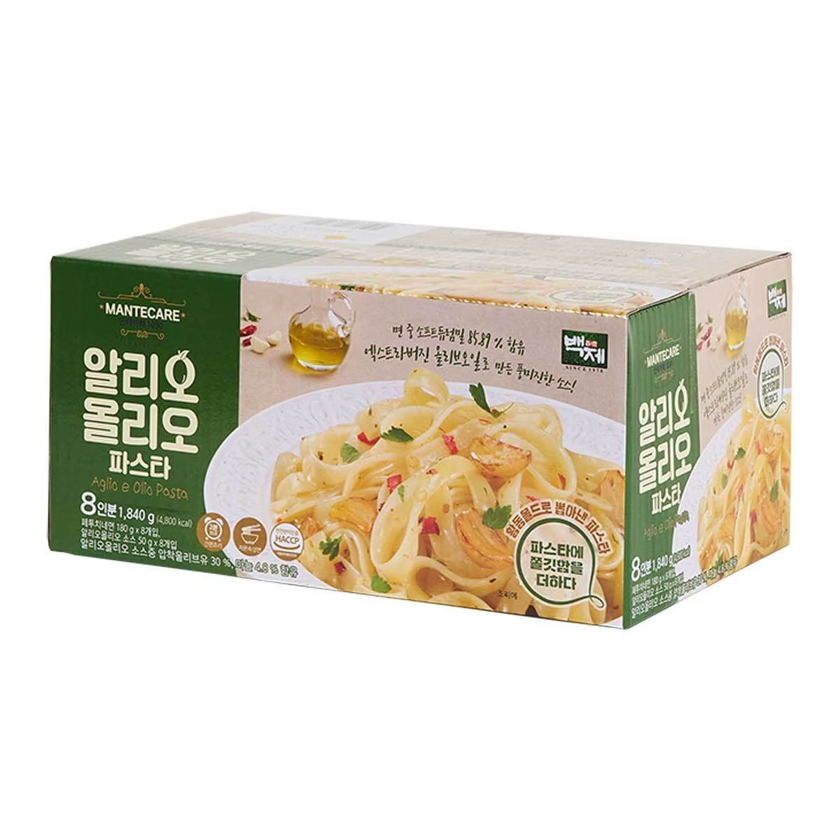 百済 Baekje マンテカーレ アーリオオーリオパスタ 230g x 8個入 即席麺 即席パスタ 韓国麺 簡単調理 KFOOD 韓国食品