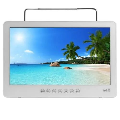 ダイアモンドヘッド OT-WFD14TE 14インチ防水フルセグDVDプレーヤー 地デジ・ワンセグ自動切替 地デジ番組録画機能搭載 ホワイト