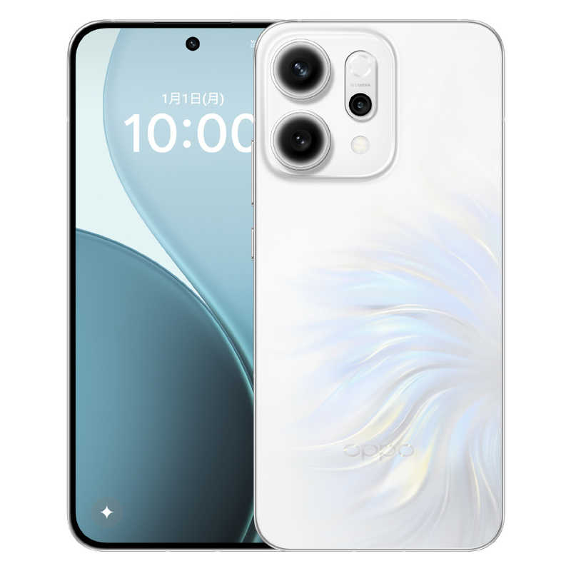 SIMフリースマートフォン OPPO Reno14 5G MediaTek Dimensity 8350 6.6インチ メモリ/ストレージ：12GB/256GB オパールホワイト　CPH2737OW