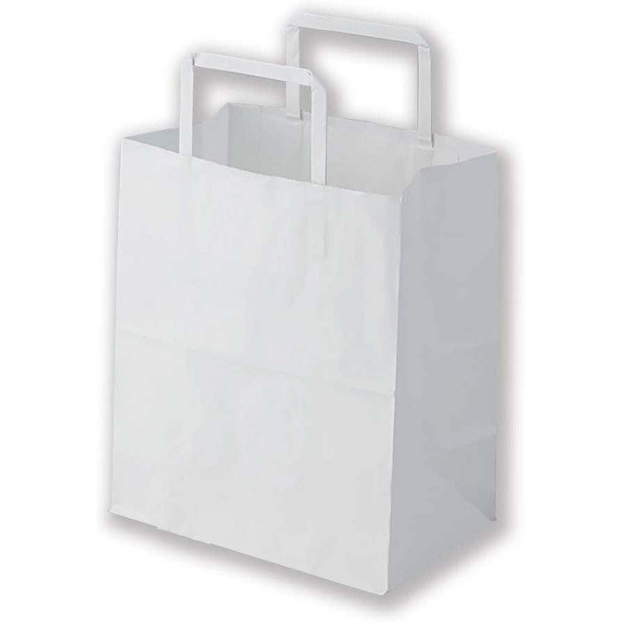 （まとめ買い）シモジマ HEIKO 手提げ紙袋 H25チャームバッグ S2（平手） 晒白無地 50枚 幅220xマチ130x高255mm 003263602 [x3セット]