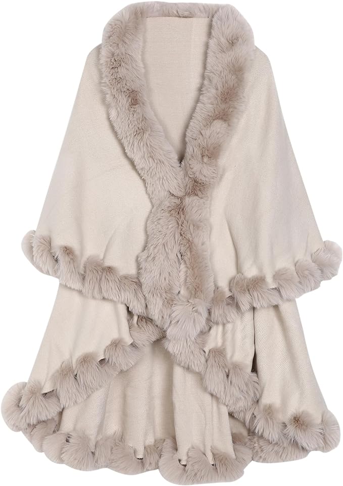 [coco MARGARET] ふんわりファーポンチョ