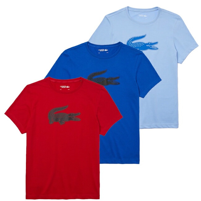 売切りセール！海外サイズ ラコステ(Lacoste) 2021 SS メンズ 3Dプリント クロコダイル ブリザーブル ジャージー半袖Tシャツ TH2042