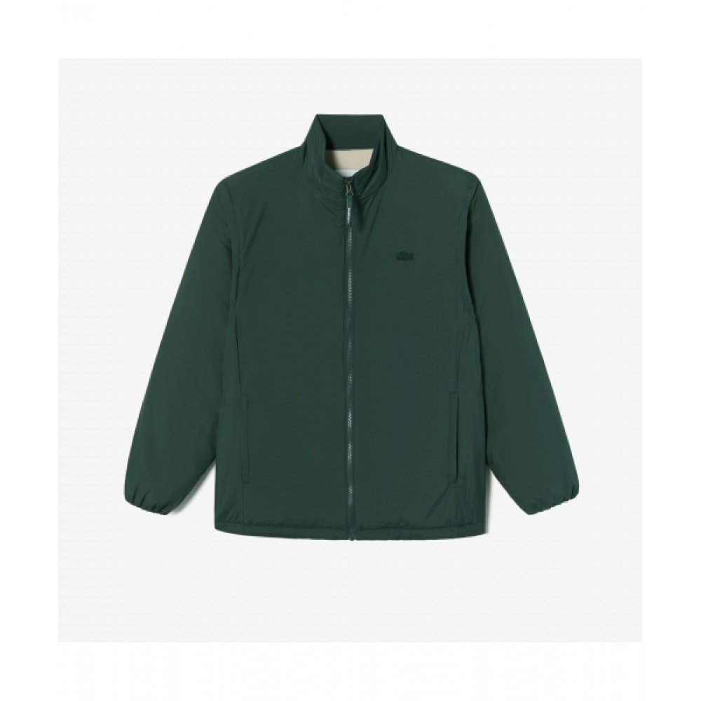 LACOSTE メンズデタッチャブルハイネックパッド入りジャンパー [ディープグリーン]