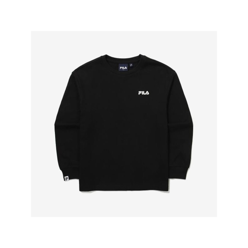[FILA KIDS] エッセンシャルロングスリーブ T シャツ (FK2RLG1101X_BLK) Q0ZFK2RLG1101XBLK