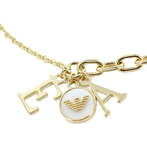 EMPORIO ARMANI エンポリオアルマーニ ブレスレット アクセサリー メンズ レディース アクセ イーグルロゴ シェル イニシャル ゴールド チェーン シルバー EG3422710 男性 女