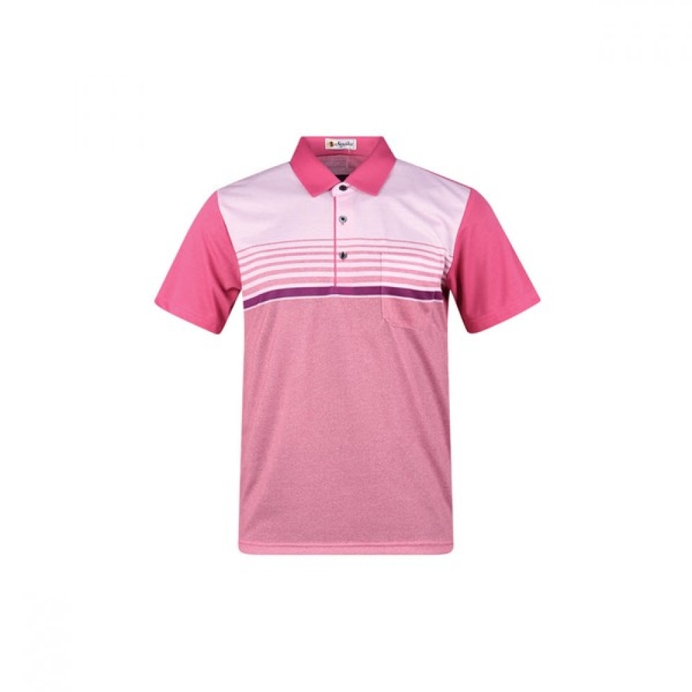 (ラックスゴルフ) ラックスゴルフニューエースメンズカチオンブロックカラー半袖ゴルフシャツ AE4M407