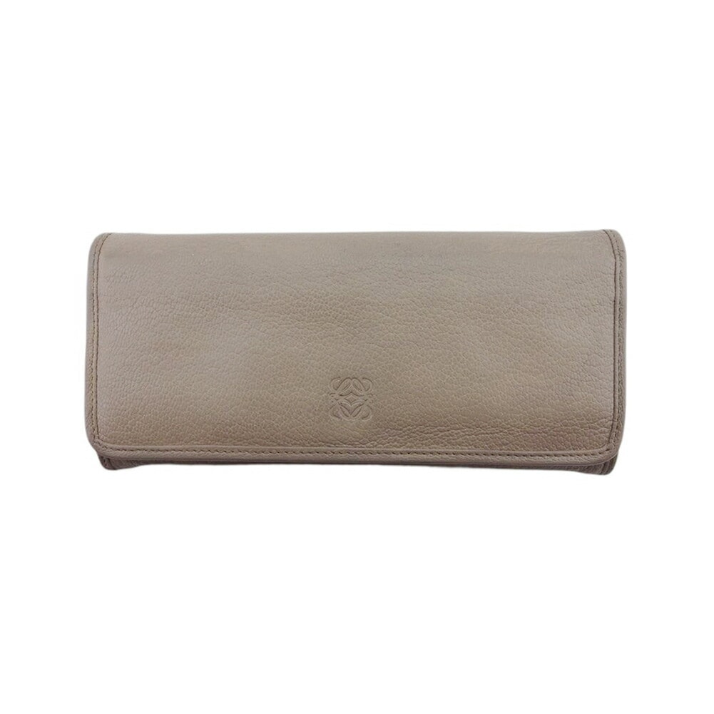 長財布 アナグラム グレー 灰色 シルバー ホワイト 白 レディース 中古