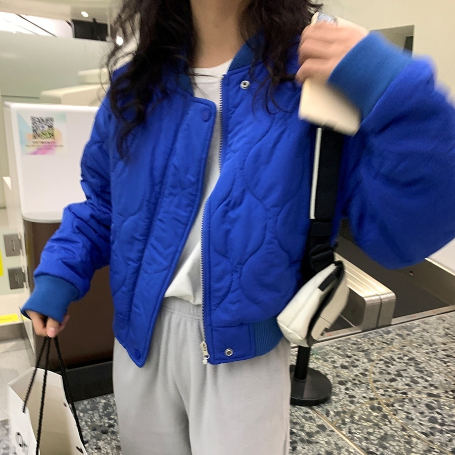 アウター レディース ジャケット ショート丈 長袖 ファスナー ポケット 前開き 綿