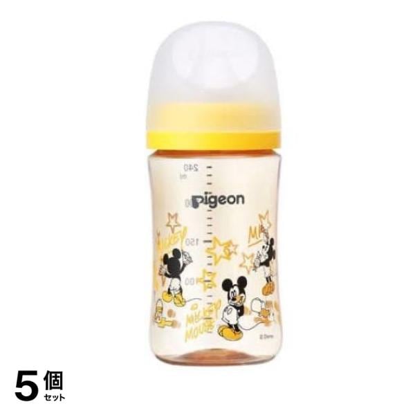 ピジョン 母乳実感 哺乳びん(プラスチック製) Disney 240mL 5個セット