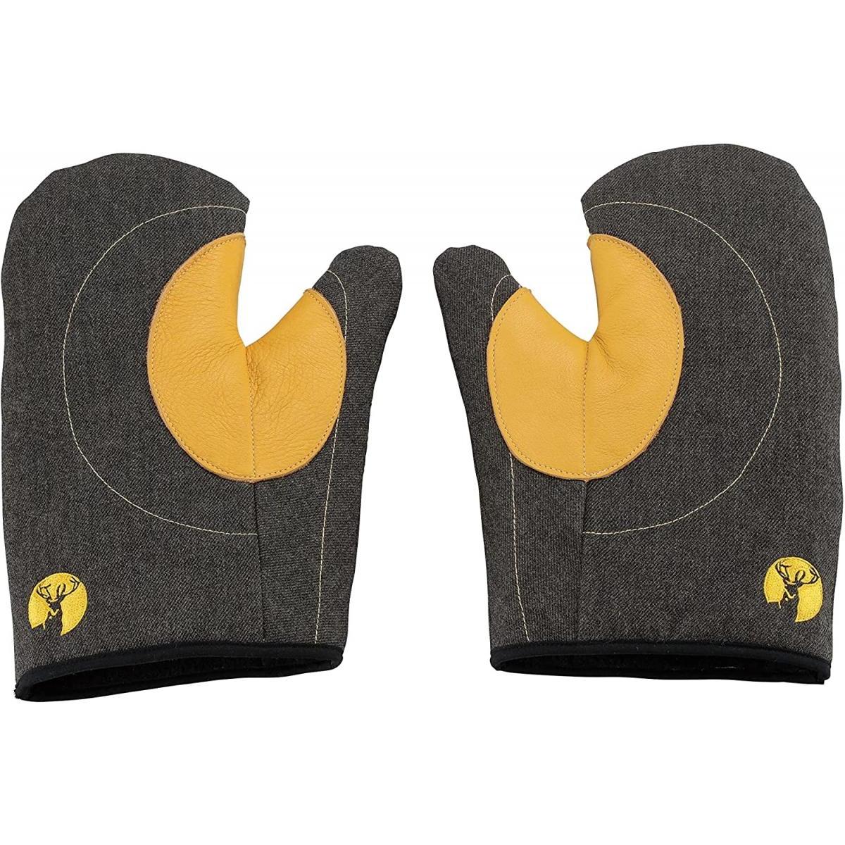 キャプテンスタッグ(CAPTAIN STAG) 耐熱難燃ミトン フリーサイズ UM-1926 手袋 グローブ レザー アウトドア グリル