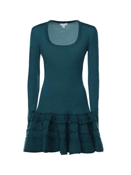 ALAIA Women Short Skirts AA9R2867K164C 673 PETROL GREEN