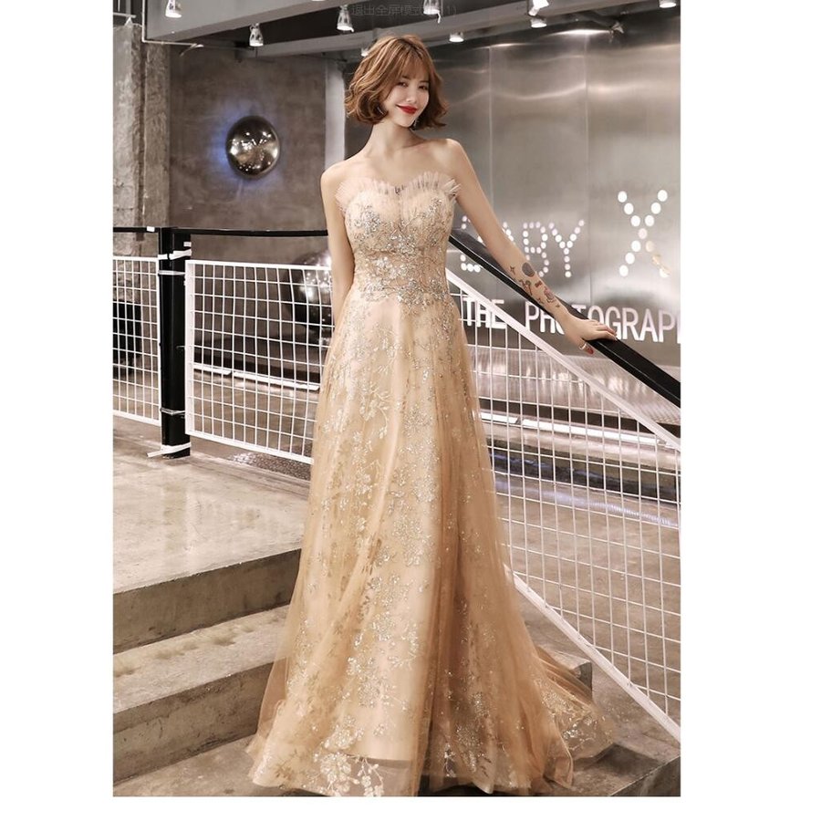 ウエディングドレス キャミソールワンピ ロングドレス パーティードレス 結婚式 10代 20代 30