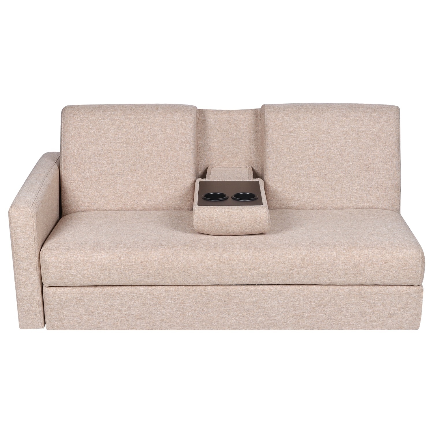 ソファ　ソファーベッド　カウチソファ　3人掛け　オットマン付き　多機能ソファ　左右側とも取り付けるアームレスト　たくさん収納　レイアウト自由　クッション2個