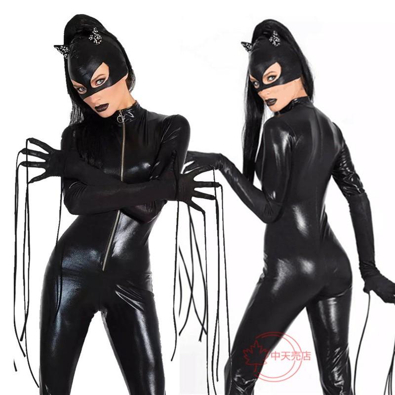 【本日限定】制服 万聖節 レオタード セクシー 猫 コスプレ キャット・レディ コスチューム キャラクター ジャンプスーツ ダンス 舞台