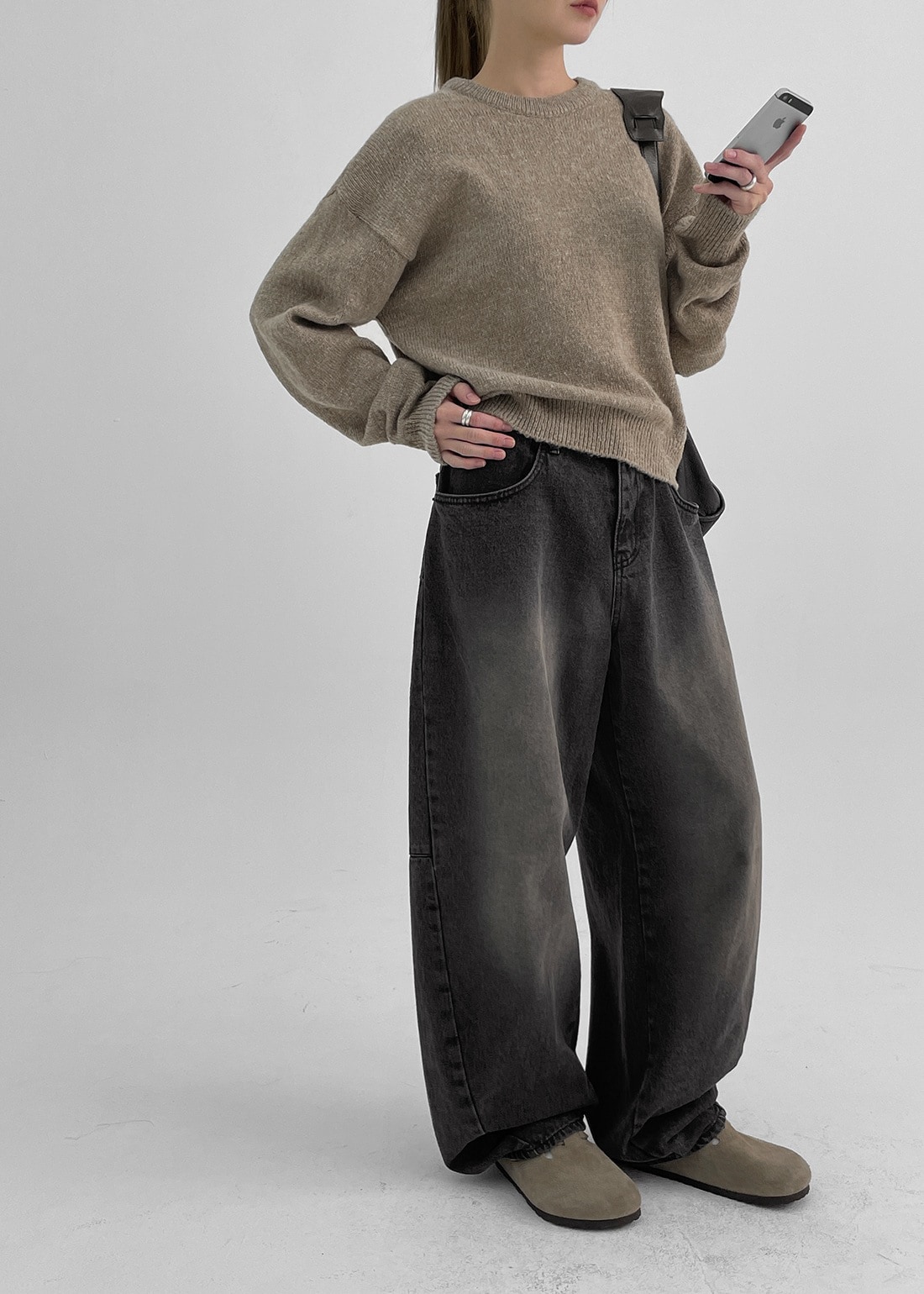 バフィンダーウォッシュバルーンデニムパンツ