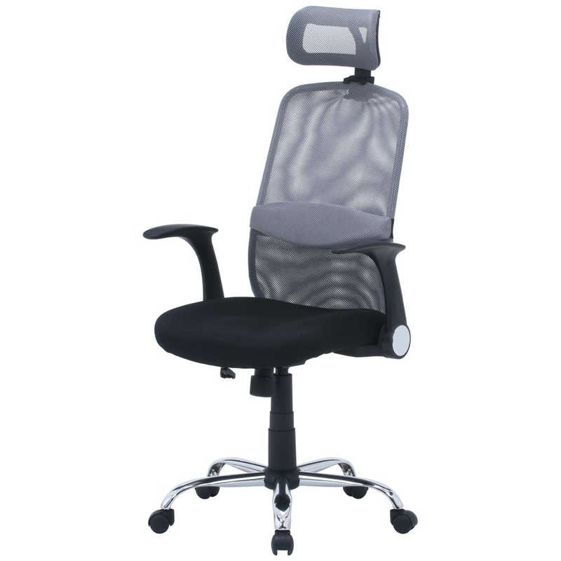 不二貿易　ヘッド付アームアップチェア ARP-01 GY　35426