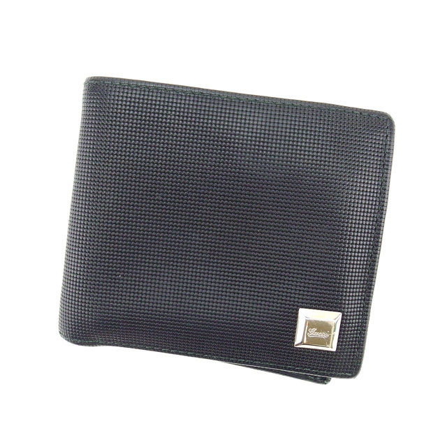 二つ折り財布 ブラック 中古