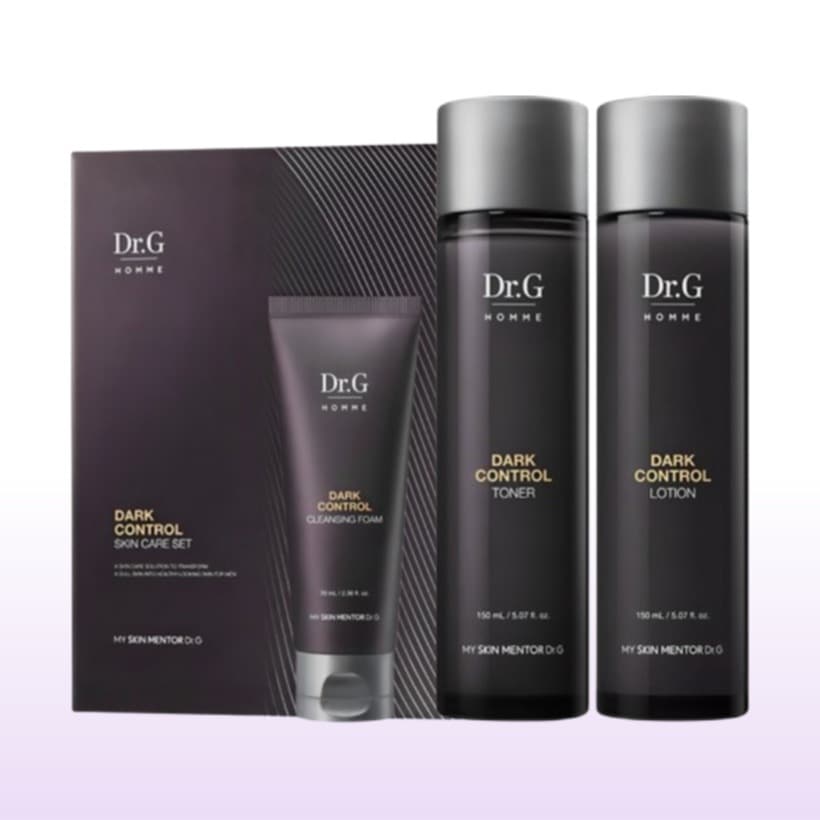 [男性用 基礎コスメ ギフトセット 韓国 人気] メンズ オム ダークコントロール スキンケア 3点セット(トナー150ml+ローション150ml+クレンジングフォーム 70ml) 男子コスメおすすめ
