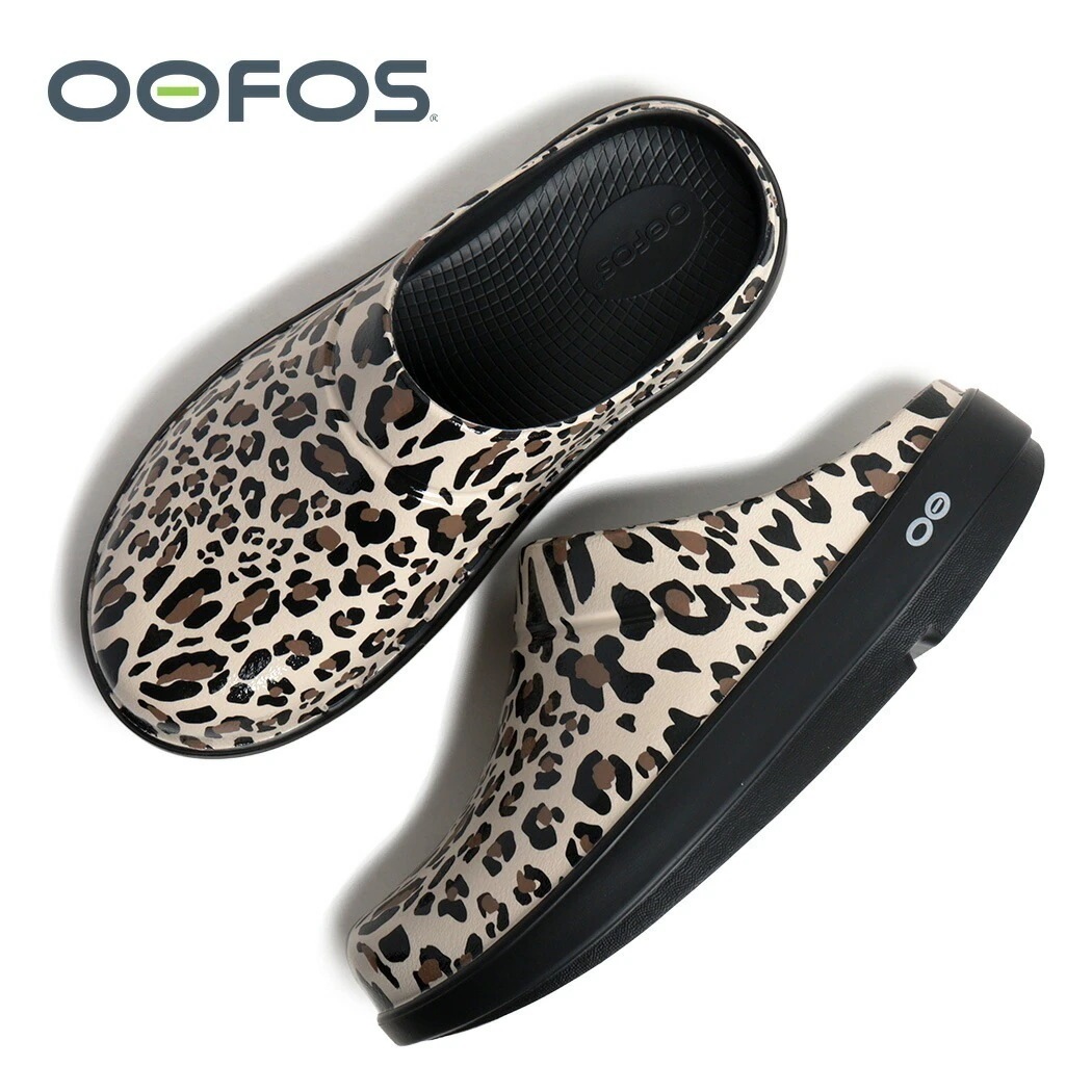 OOFOS ウーフォス ウークロッグ リミテッド サンダル OOcloog Limited LEOPARD ( レオパード アニマル リカバリーサンダル レディース 2001090206261 )