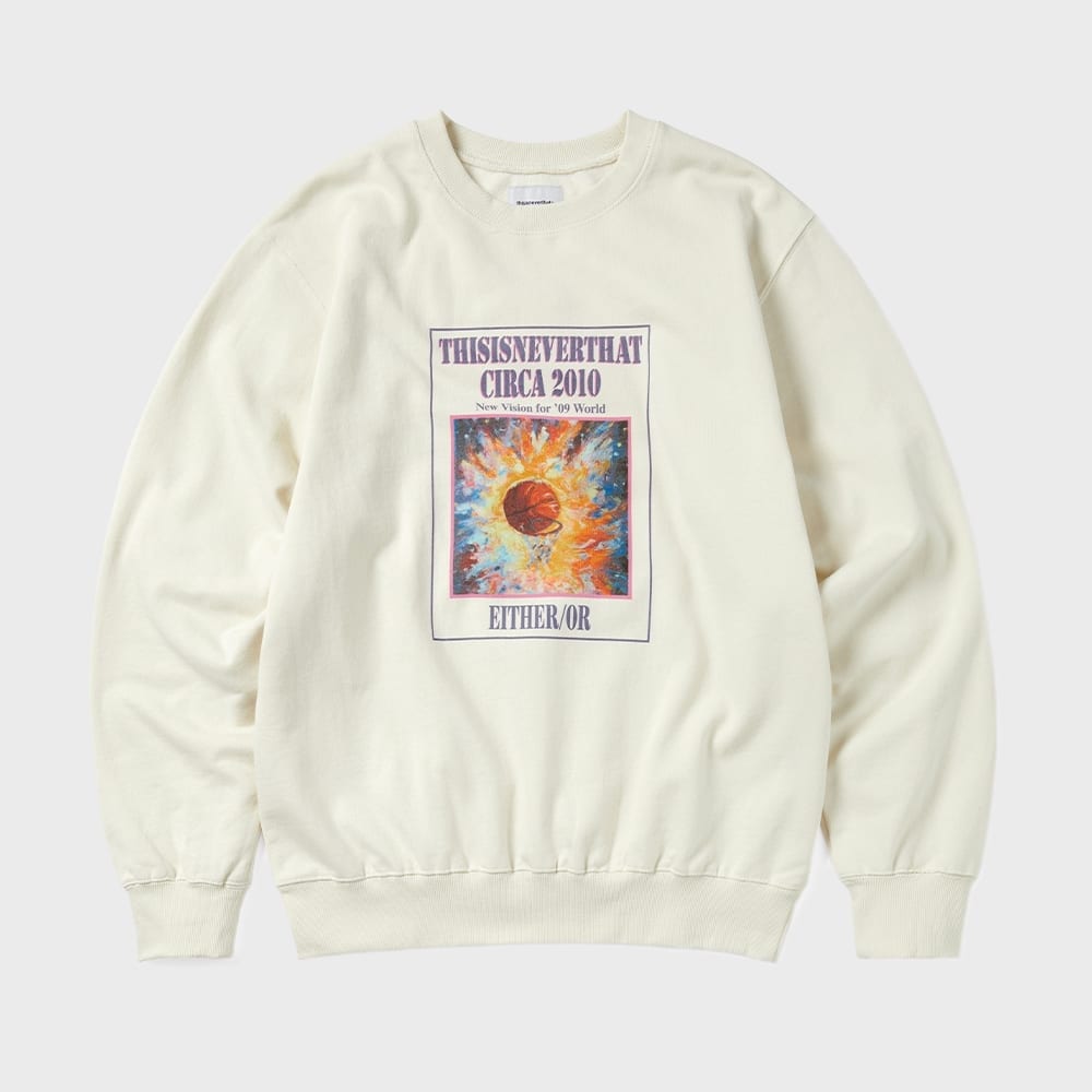 This Is Never This バスケットボールフープクルーネックナチュラル