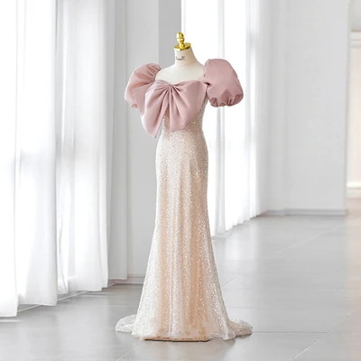 宴会イブニングドレス新しいハイエンドライトラグジュアリーセレブリティ毎年恒例のパーティーパーティーパ