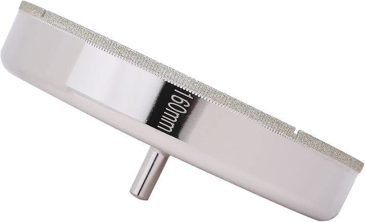 陶器・ガラス・大理石に穴あけ ダイヤモンドホールソー ドリルビット コアビット タイル 超硬 電動ドリル ドライバー ホールカッター(160mm)