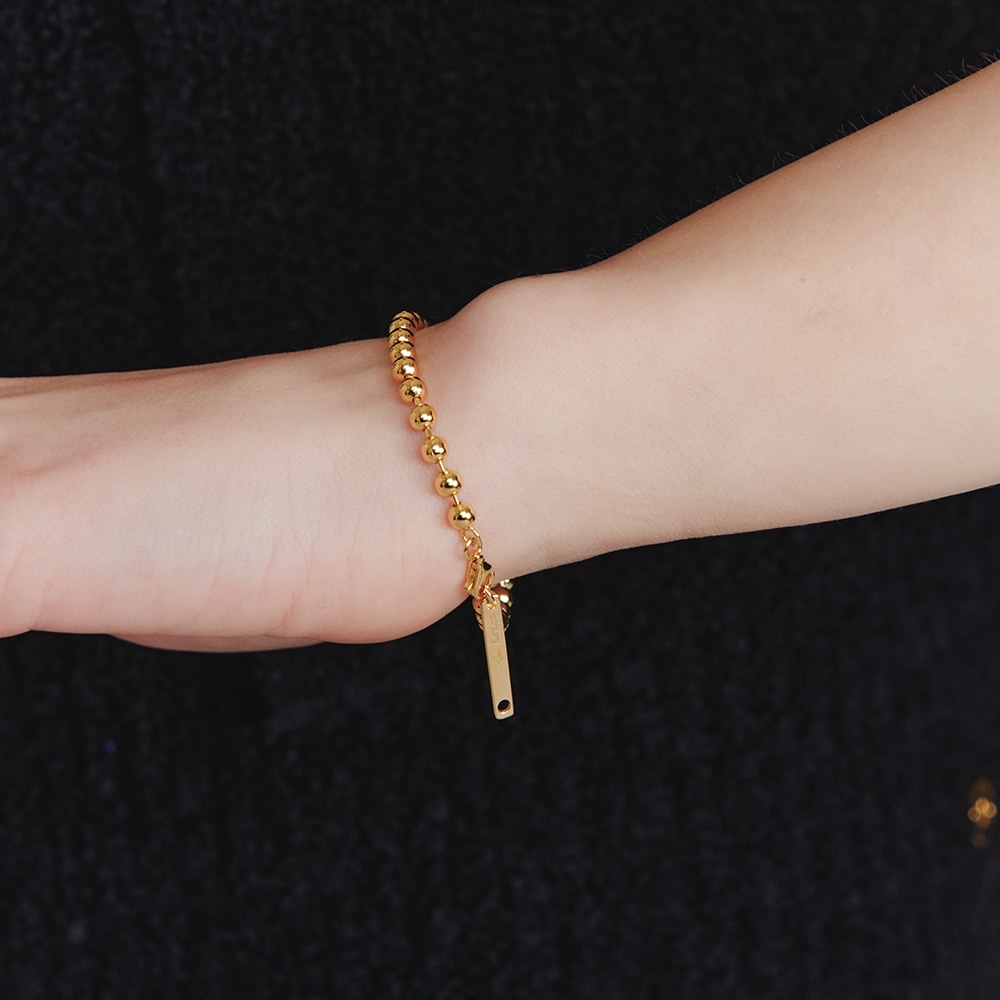 LUNNE シルバー 925 ボールチェーンブレスレット (4mm) #LSB13