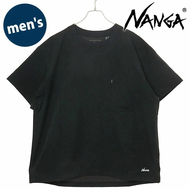 メール便 メンズ ドットエア コンフィーTシャツ [N2500-1J300A] 半袖 ポケットTシャツ アウトドア 黒 P.BLK 正規取扱店