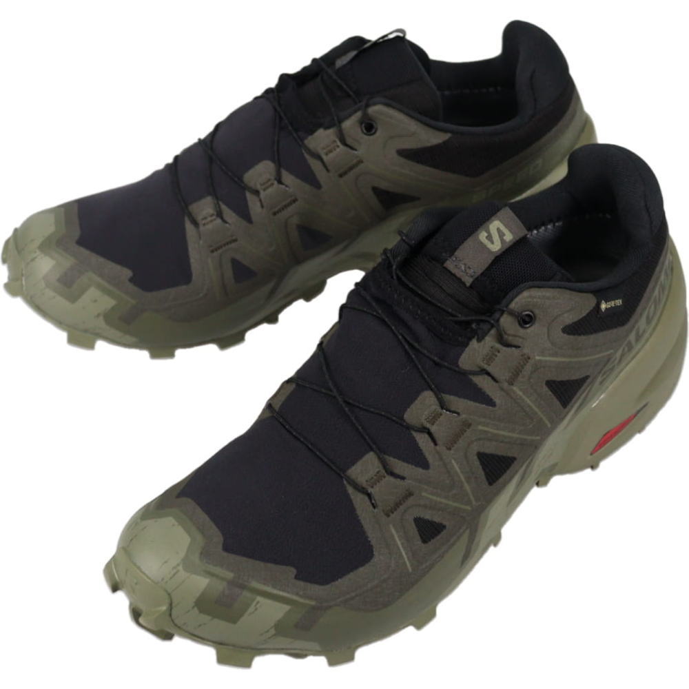 正規品 トレイルランニングシューズ スピードクロス 6 ゴアテックス SPEEDCROSS 6 GORE-TEX ブラック/ピート/ディープライケングリーン 475841 アウトドア