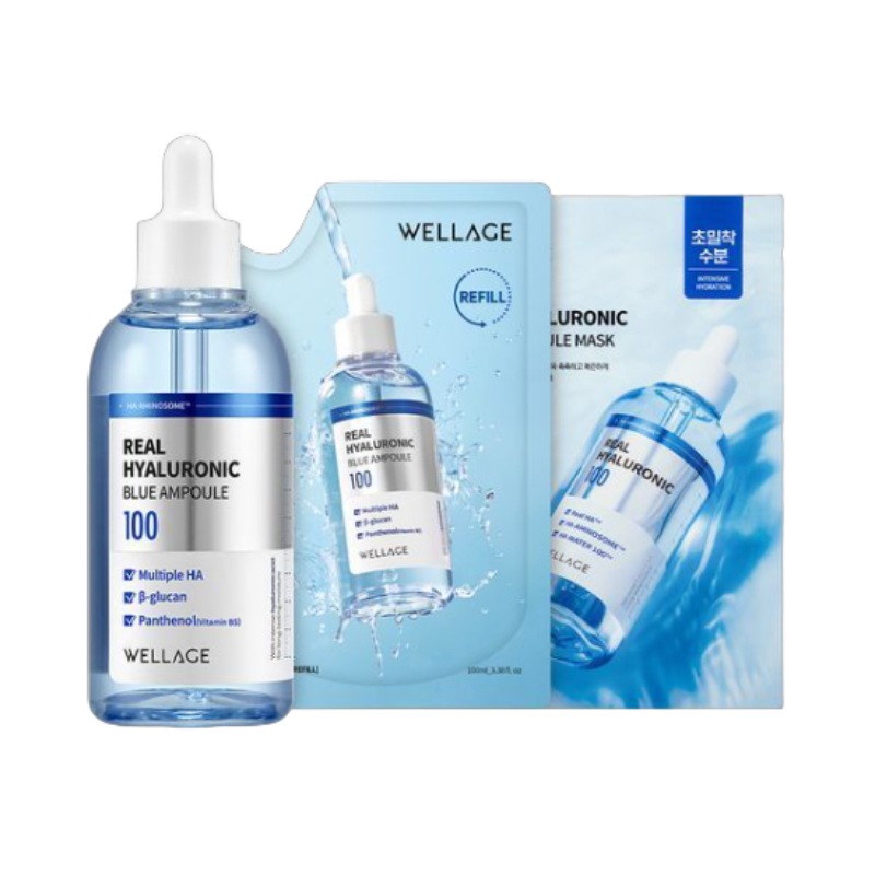 リアルヒアロニックブルーアンプル100ml+リフィル100ml+フェイスパック 1枚/美容液/Real Hyaluronic Blue Ampoule