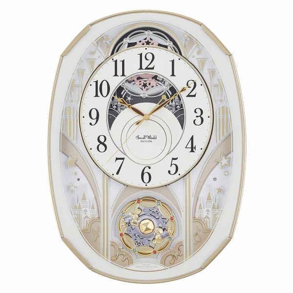 取寄品 正規品 RHYTHM リズム時計 4MN551RH03 電波からくり時計 スモールワールドノエルS アナログ表示 掛け時計