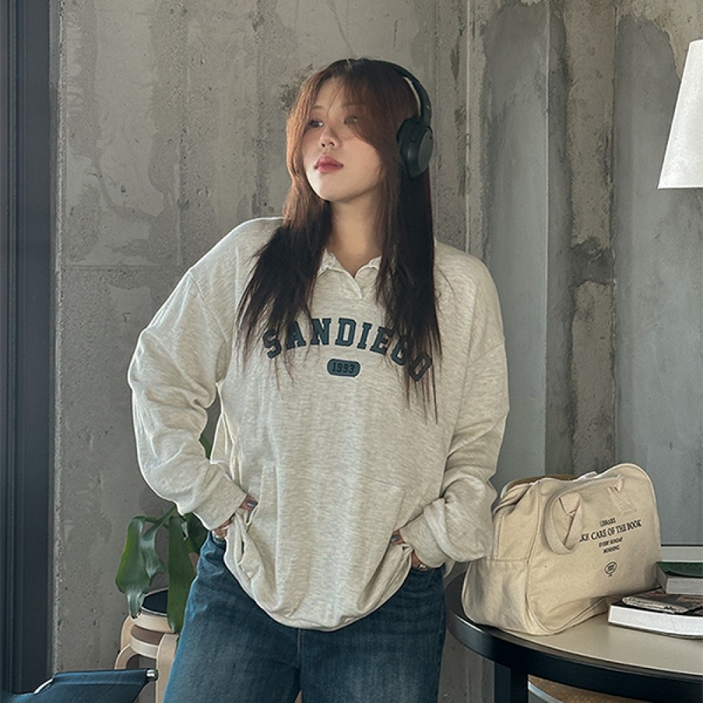 (JSTYLEのイーブレット) イーブレットオージアンボクシーカラースウェットシャツ JSTYLE