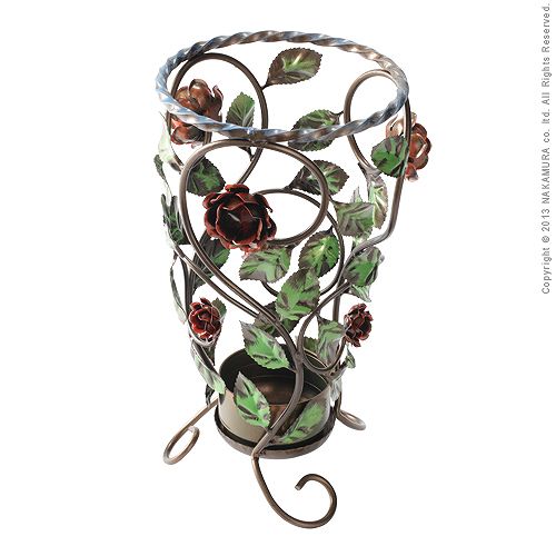 傘立て おしゃれ アンブレラスタンド アンティーク リゾート風 かわいい イタリア製 エレガント ロートアイアン 完成品 スリム 外置き